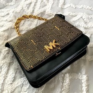 Michael Kors Mott Metallic Deco Chain Shoulder Bag